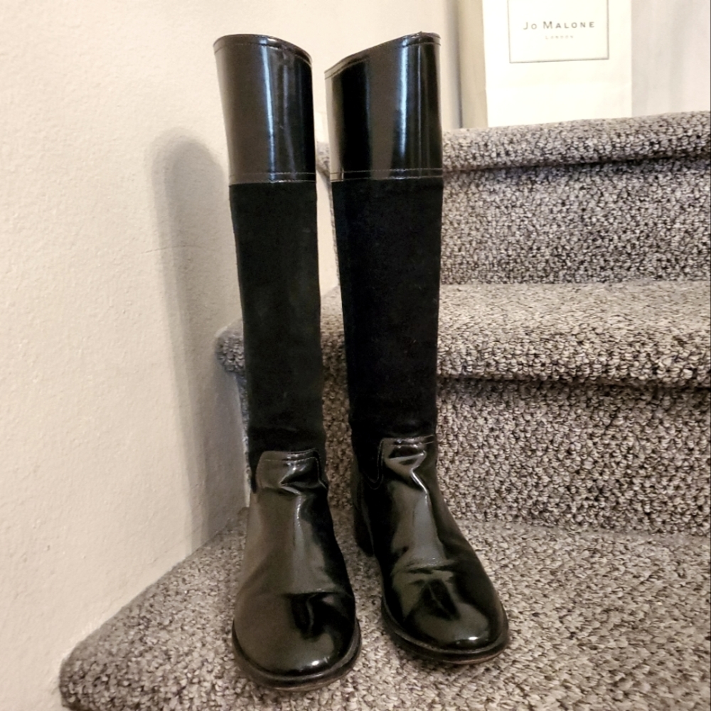 BCBG MAXAZRIA leather and suede riding boots. Gorgeous. In great condition.